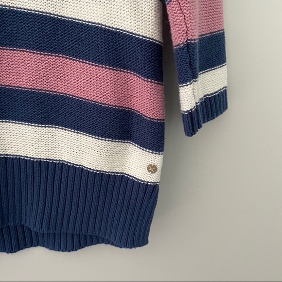 Eddie Bauer Knit Striped 3/4 Sleeves Women Sweater - Picture 5 of 11